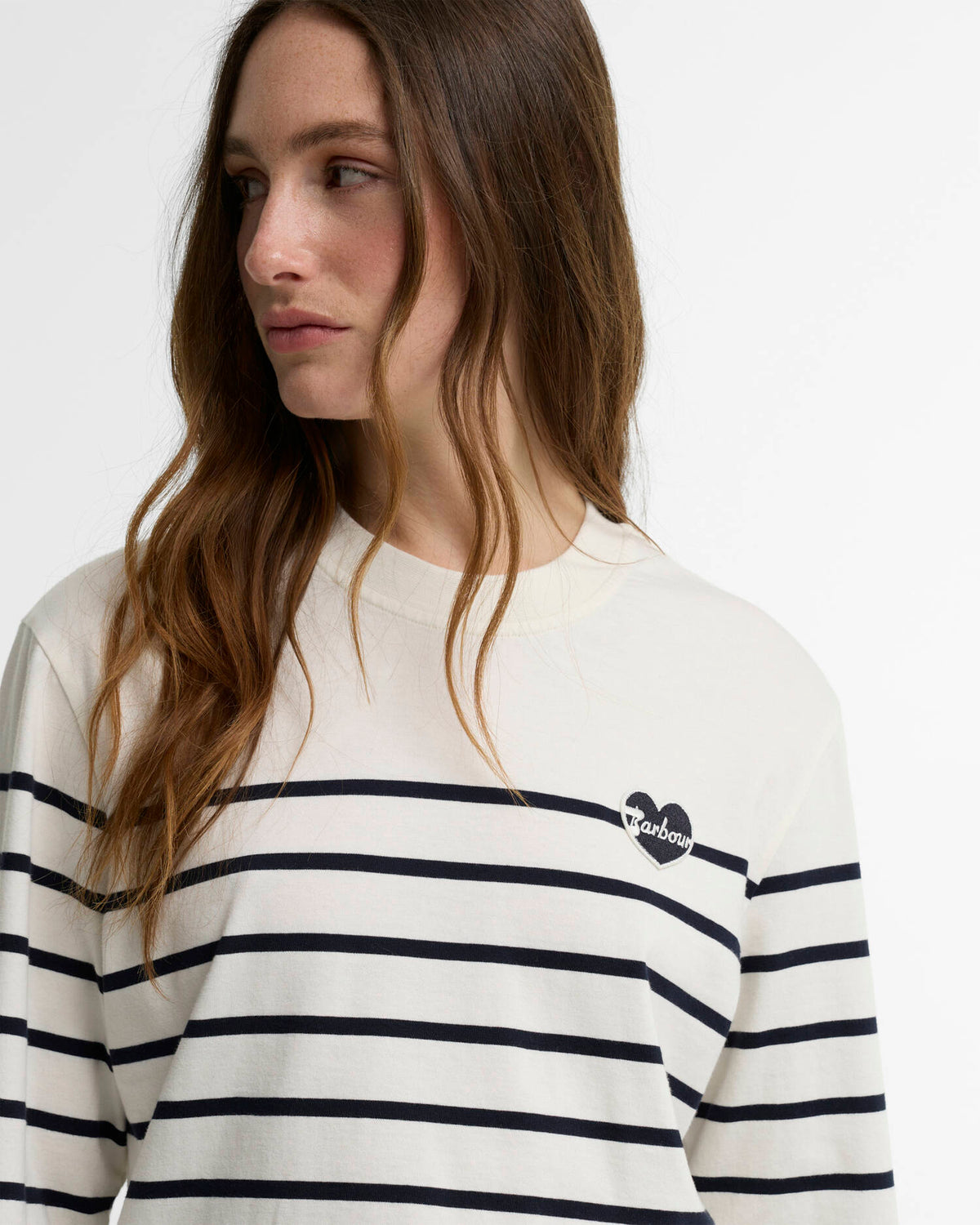 BARBOUR - HARLING STRIPED TOP - CLOUD/DARK NAVY