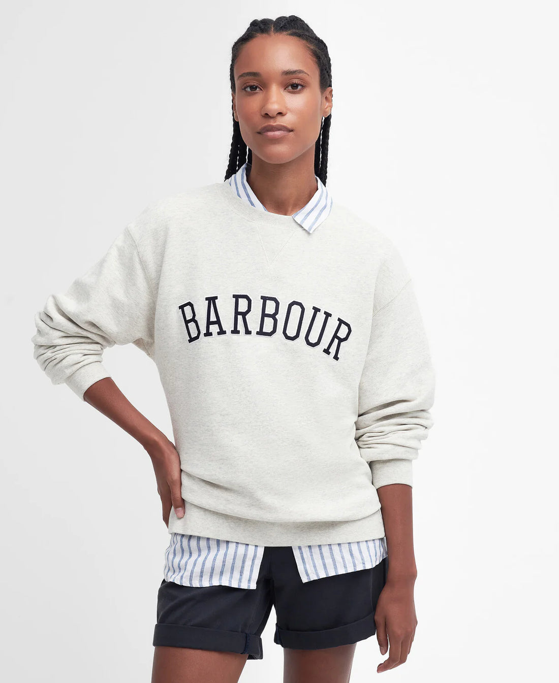 Barbour - Northumberlan Sweatshirt - Cloud/Navy