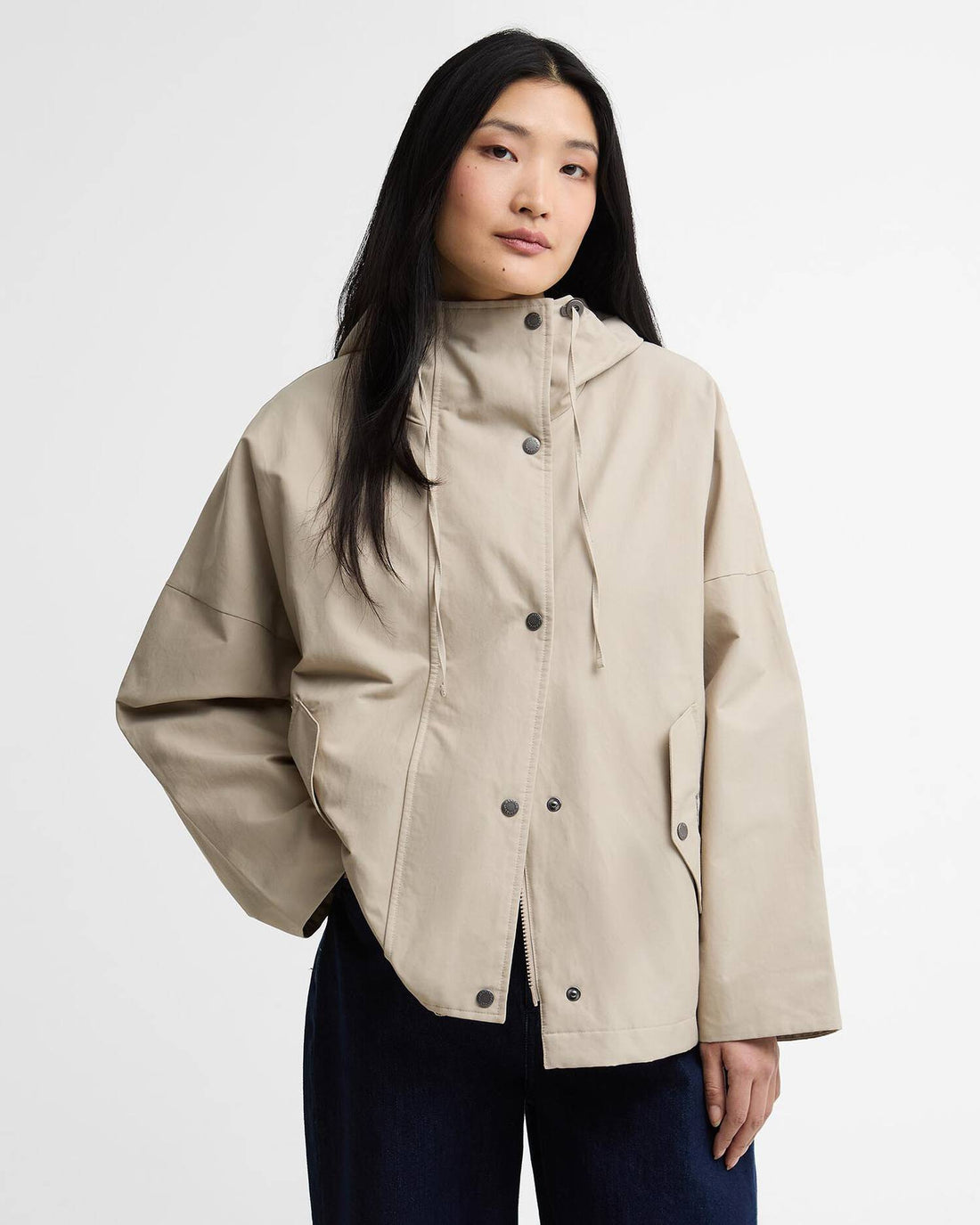 Barbour - Kingswood Showerproof Jacket - Light Sand/Navy Gingham