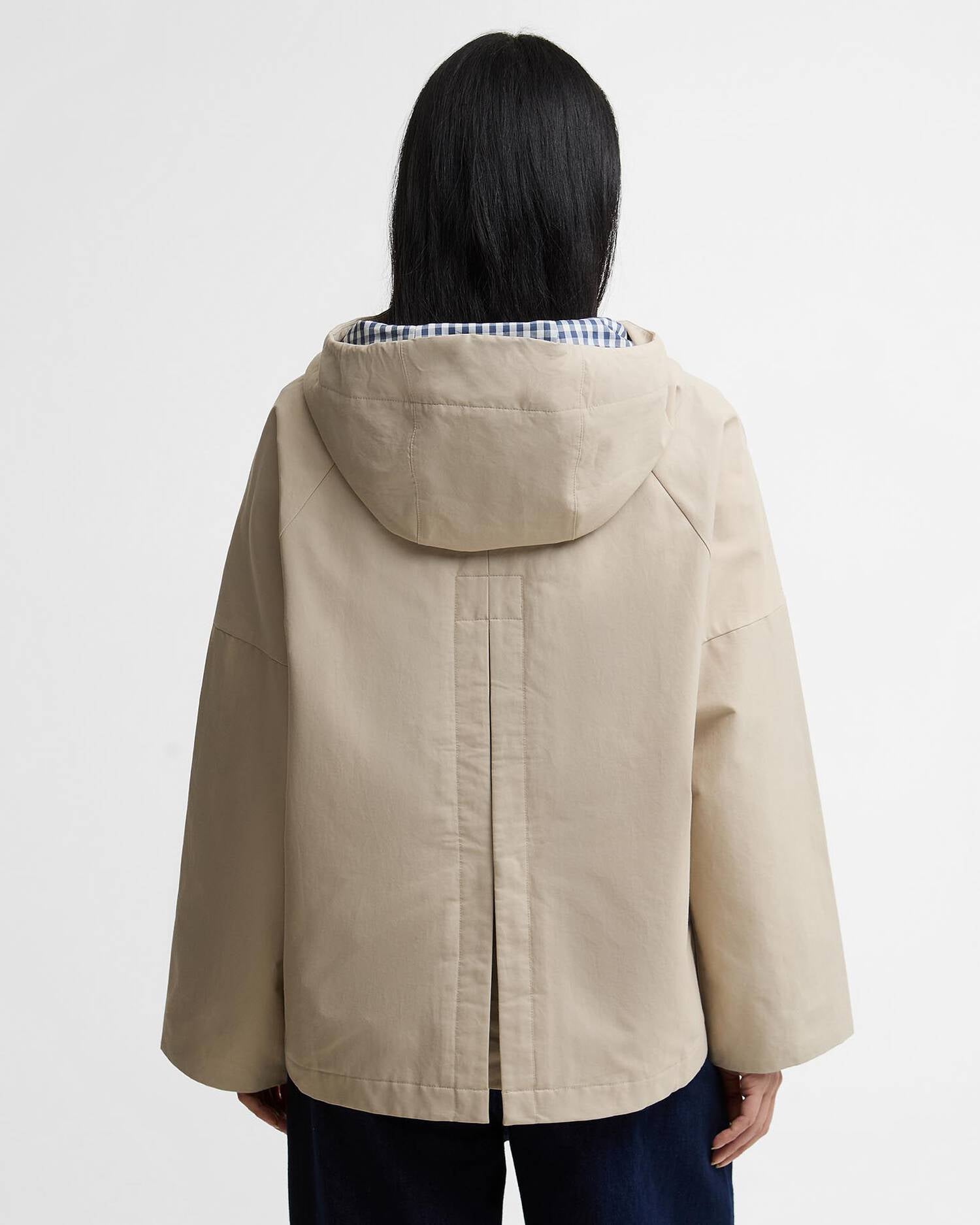 Barbour - Kingswood Showerproof Jacket - Light Sand/Navy Gingham