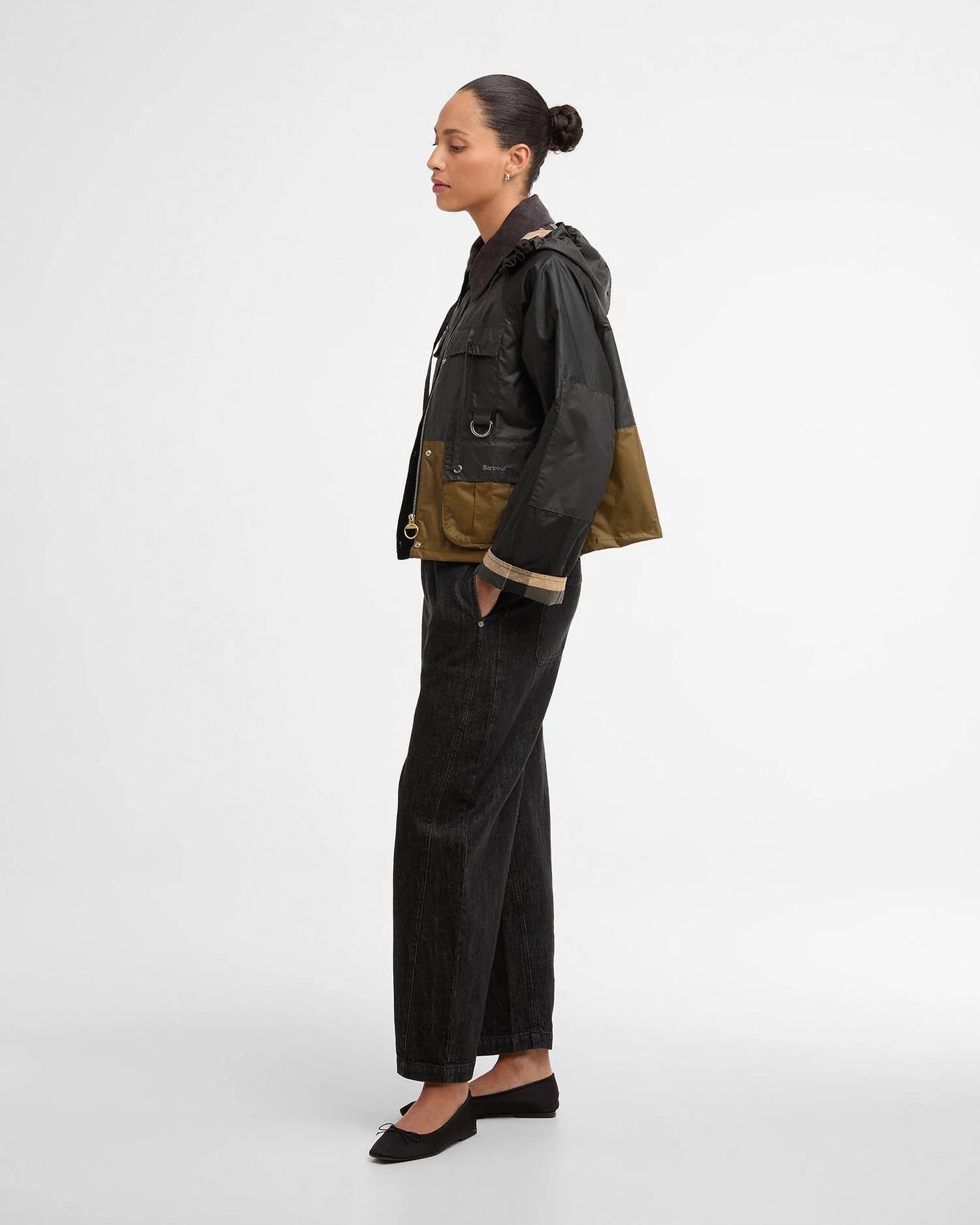 Barbour - Liza Wax Jacket - Black/Grey/Sand/Dress
