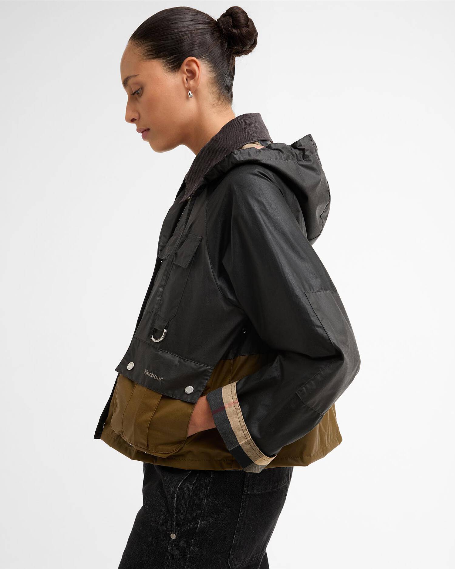 Barbour - Liza Wax Jacket - Black/Grey/Sand/Dress