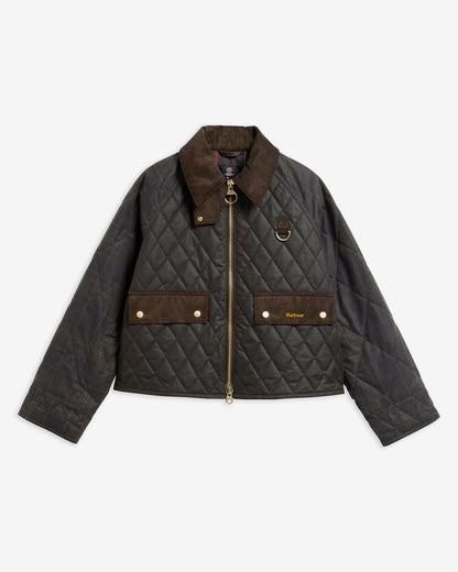 BARBOUR - TARTAN REIMAGINED ICONS TARTAN QUILTED SPEY WAX JACKET - OLIVE/CLASSIC
