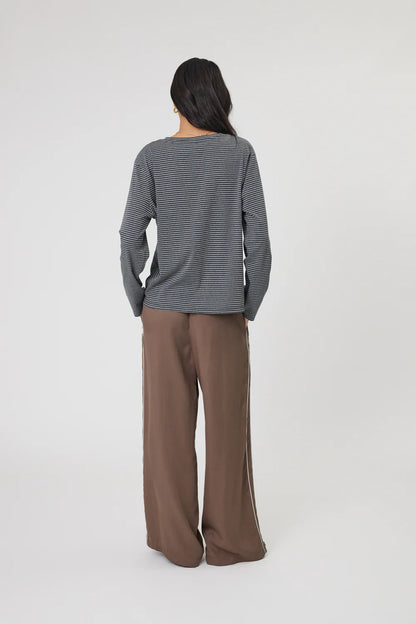 Marlow - Legion Side Stripe Pant - Mushroom