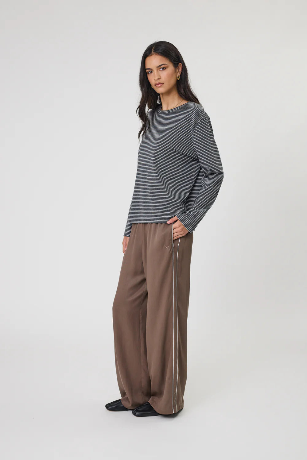 Marlow - Legion Side Stripe Pant - Mushroom