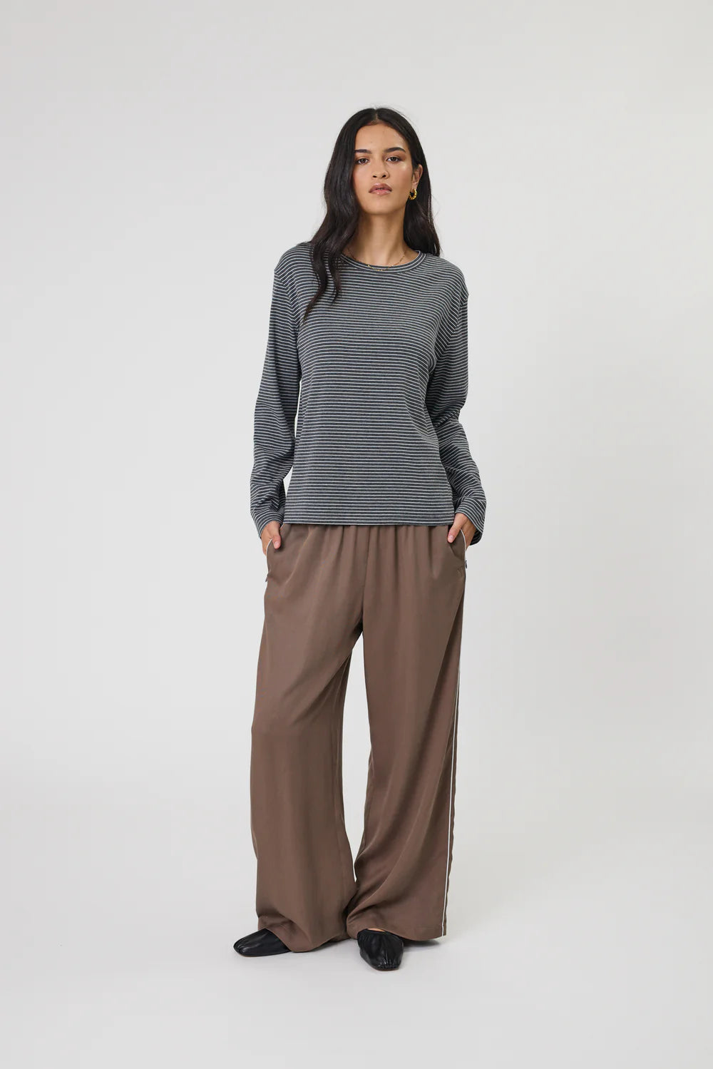 Marlow - Legion Side Stripe Pant - Mushroom
