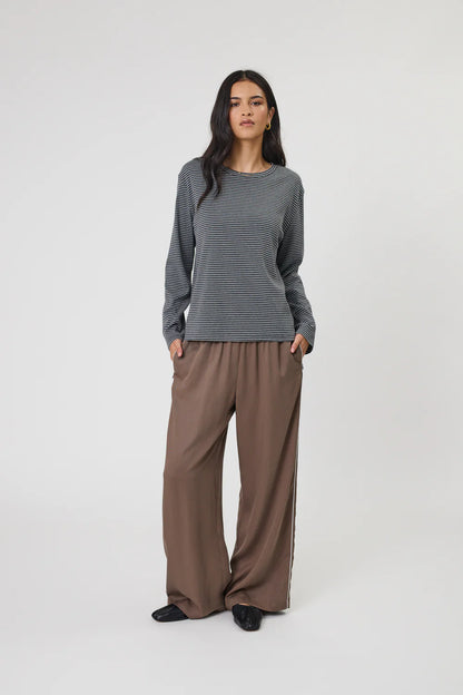 Marlow - Legion Side Stripe Pant - Mushroom