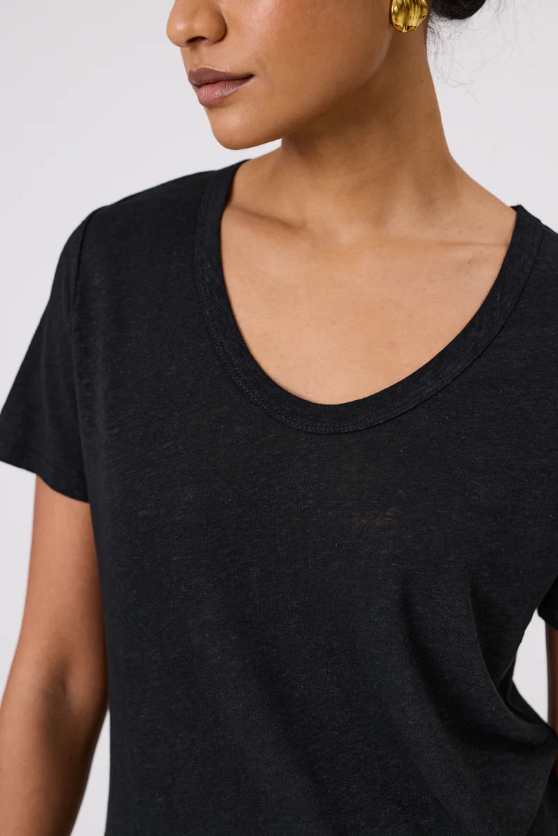 Marlow - Noto Linen Tee - Black