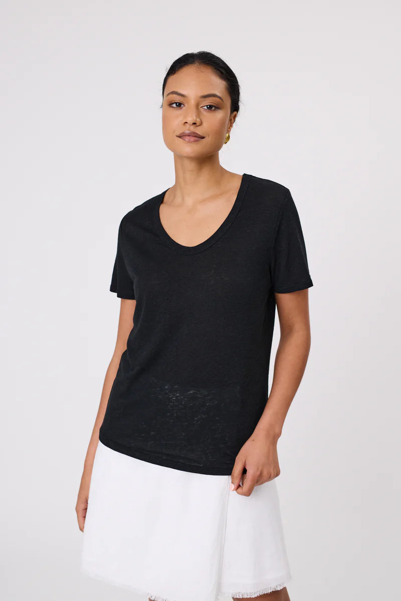 Marlow - Noto Linen Tee - Black