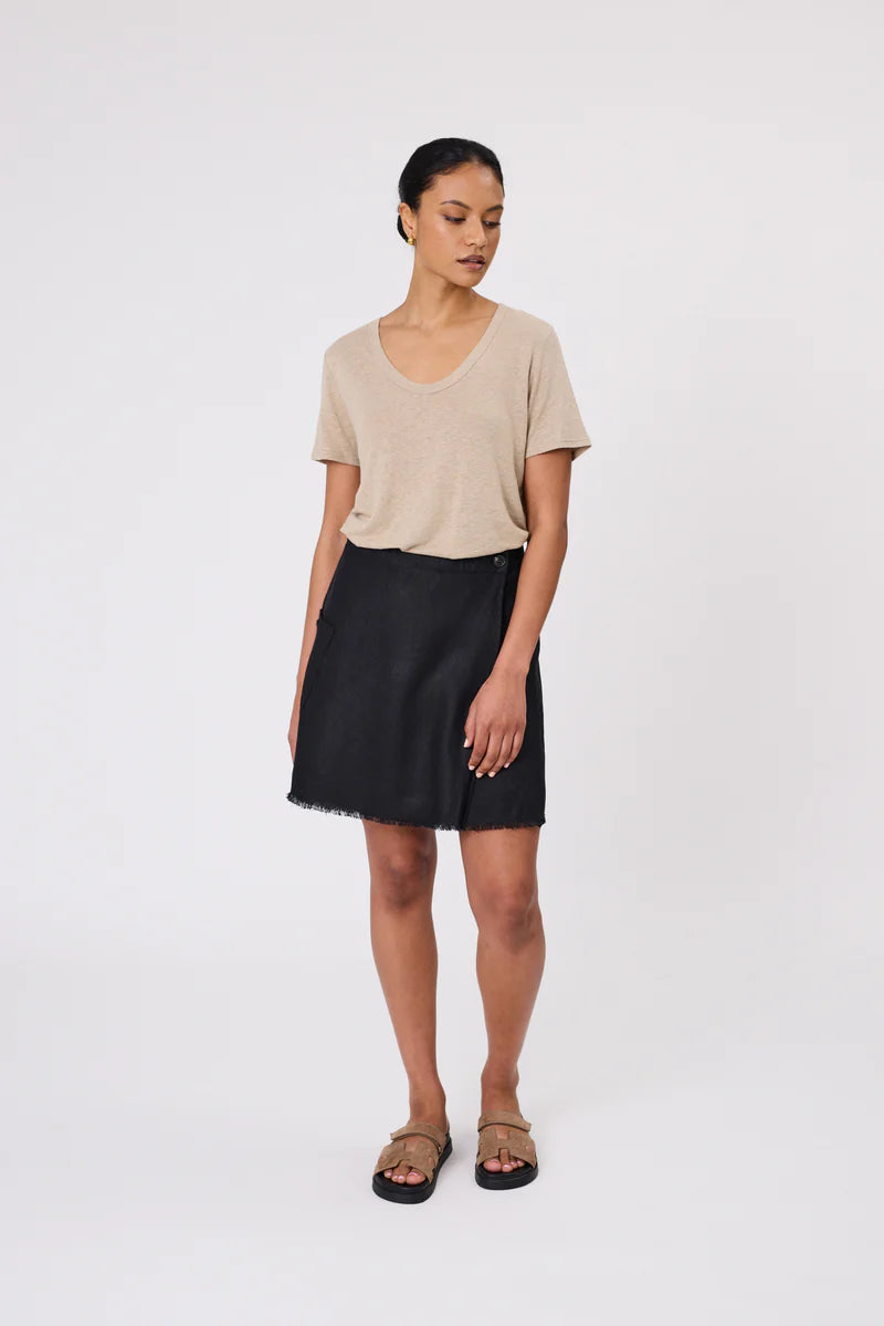 Marlow - Noto Linen Tee - Taupe