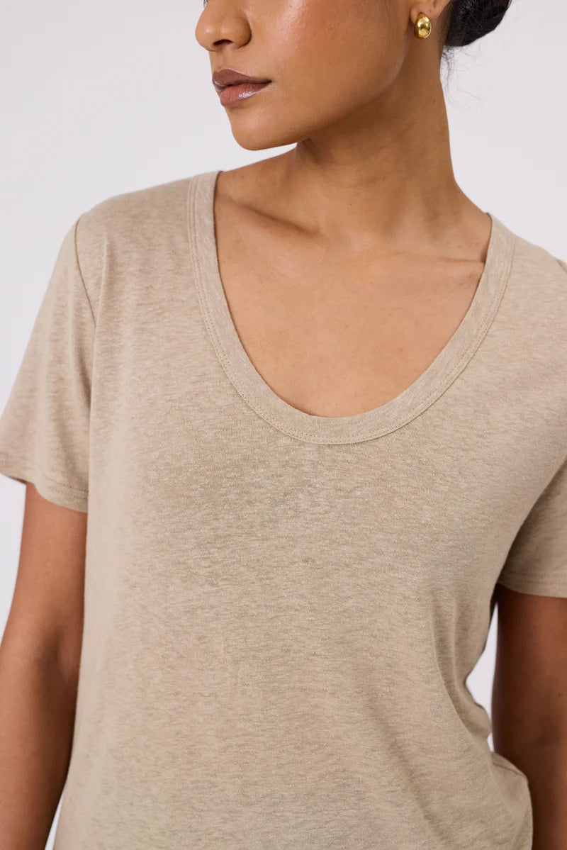 Marlow - Noto Linen Tee - Taupe