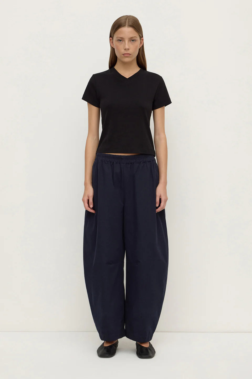 Assembly Label - Lola Barrel Pant - Navy