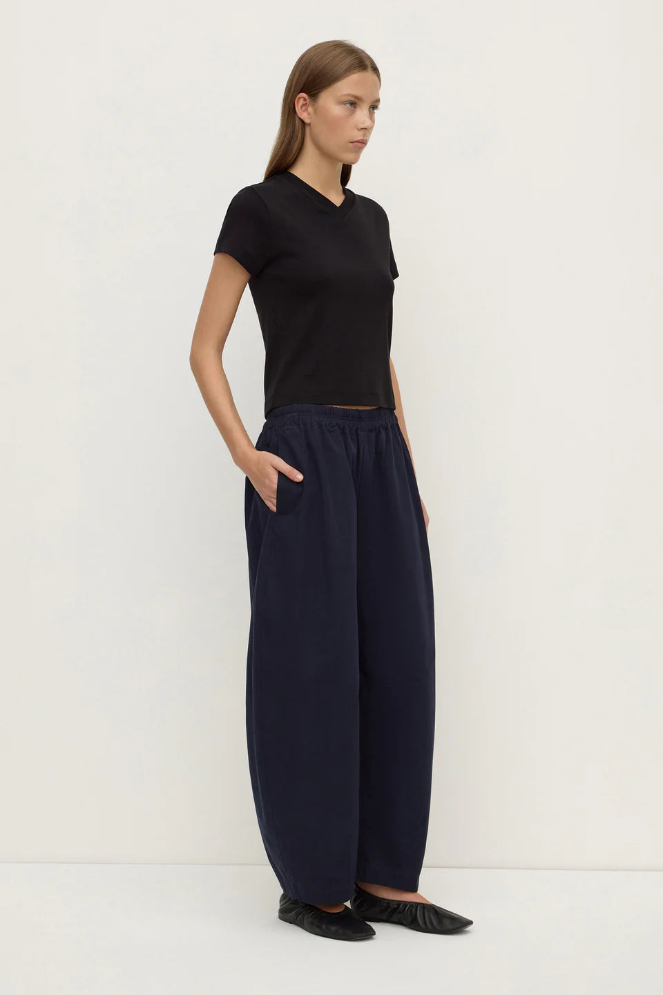 Assembly Label - Lola Barrel Pant - Navy
