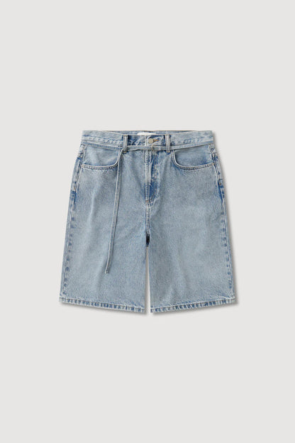 Assembly Label - Loose Fit Long Denim Short - Mid Stone