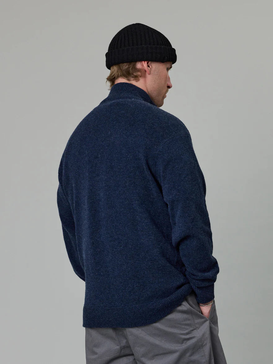 Just Another Fisherman - Merino Keyport 1/4 Zip - Indigo