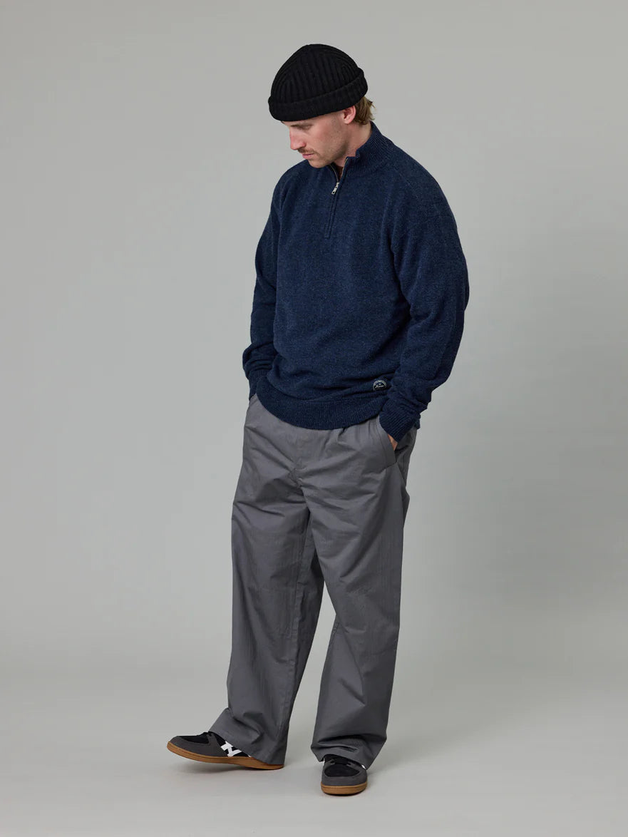 Just Another Fisherman - Merino Keyport 1/4 Zip - Indigo