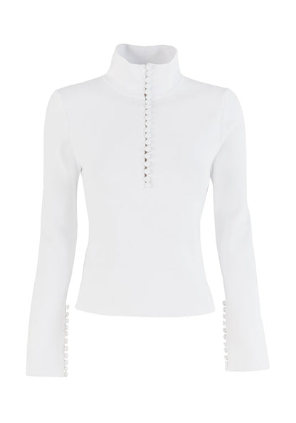 Mossman - Mayfair Long Sleeve Top - White