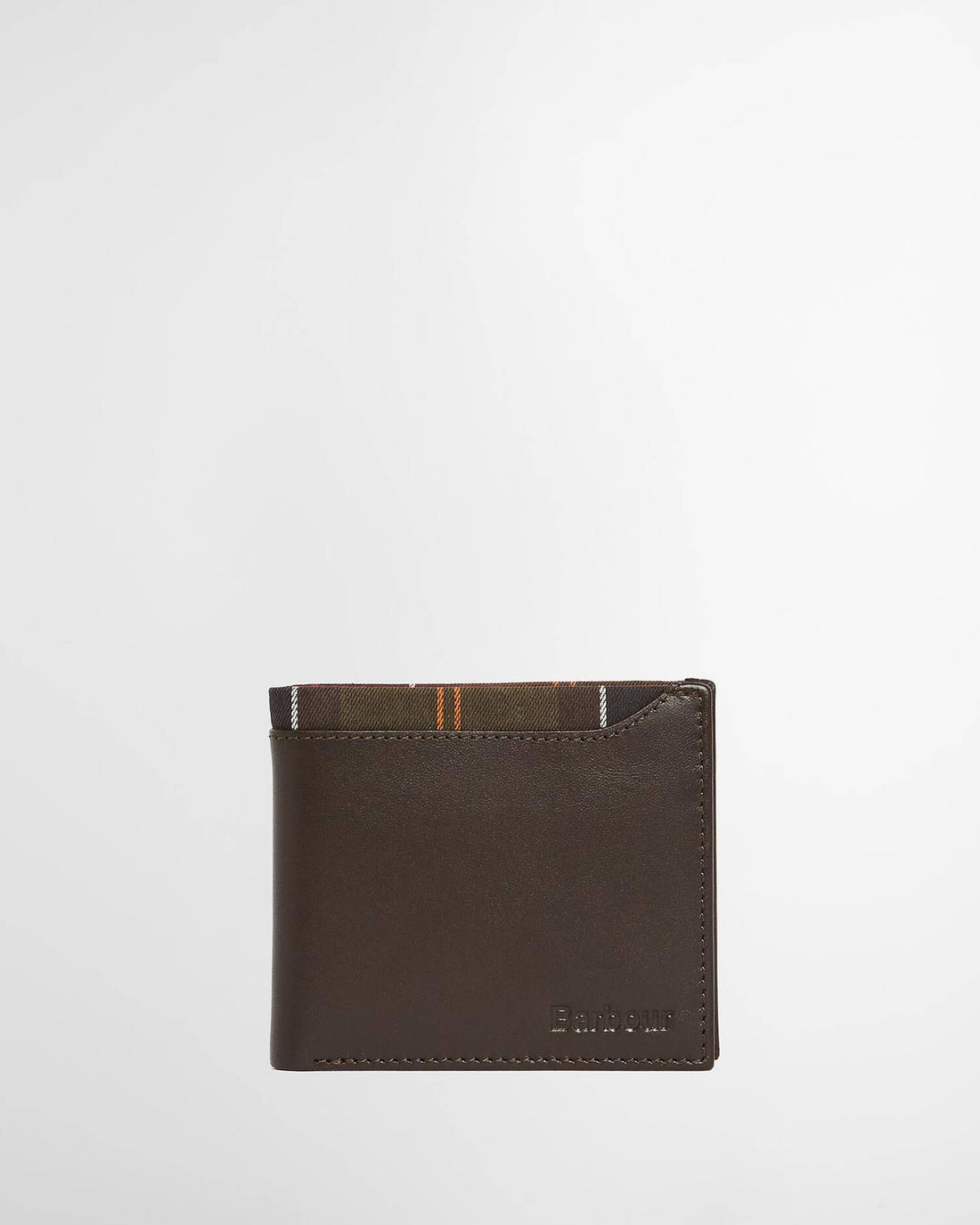 BARBOUR - BRODICK LEATHER TARTAN BILLFOLD WALLET