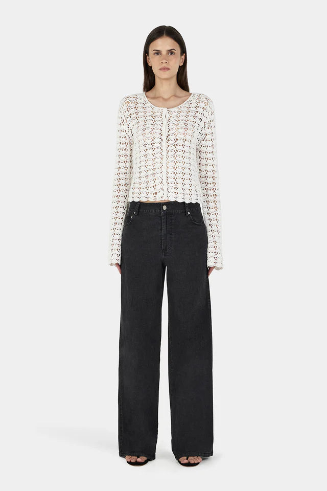 Hansen &amp; Gretel - Cleo Crochet Cardi - Cream Crochet