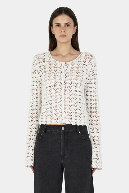 Hansen &amp; Gretel - Cleo Crochet Cardi - Cream Crochet