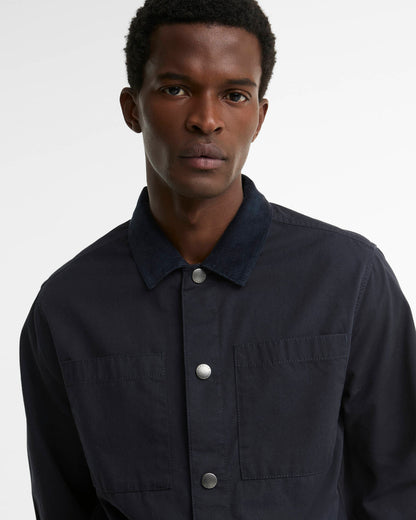 BARBOUR - CORD COLLAR TWILL OVERSHIRT - NAVY