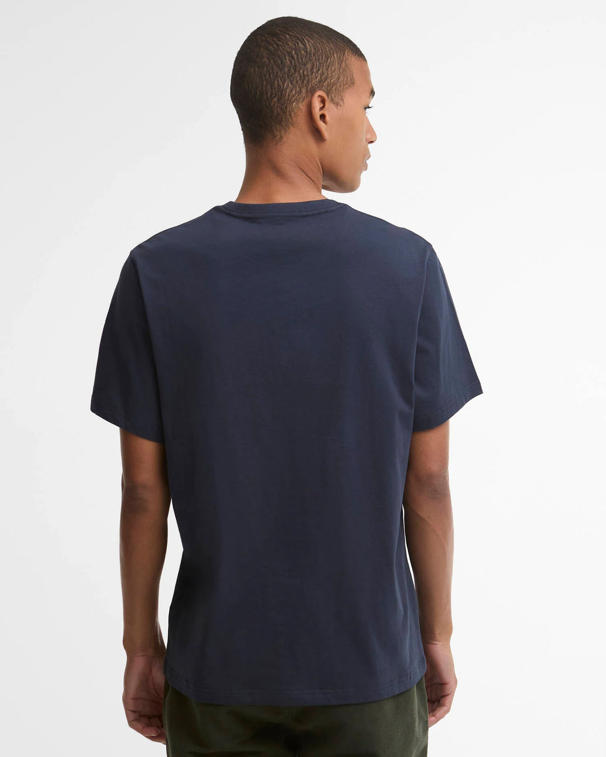 BARBOUR - TARTAN TAILORED CREST LOGO T-SHIRT - NAVY