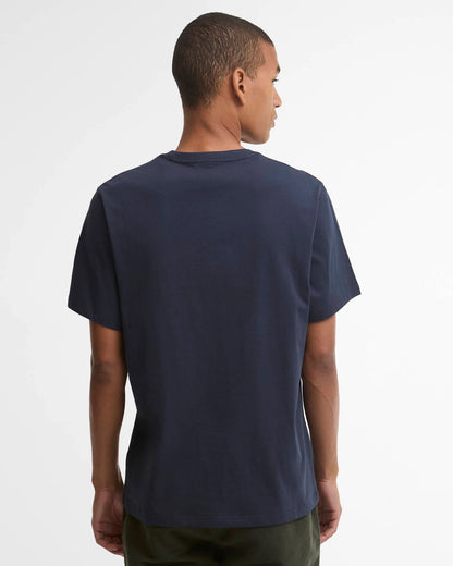 BARBOUR - TARTAN TAILORED CREST LOGO T-SHIRT - NAVY