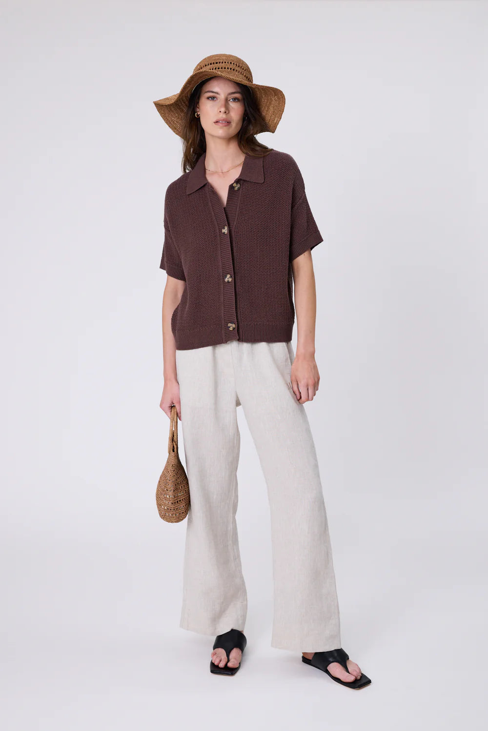 Marlow - Knit Shirt - Carob