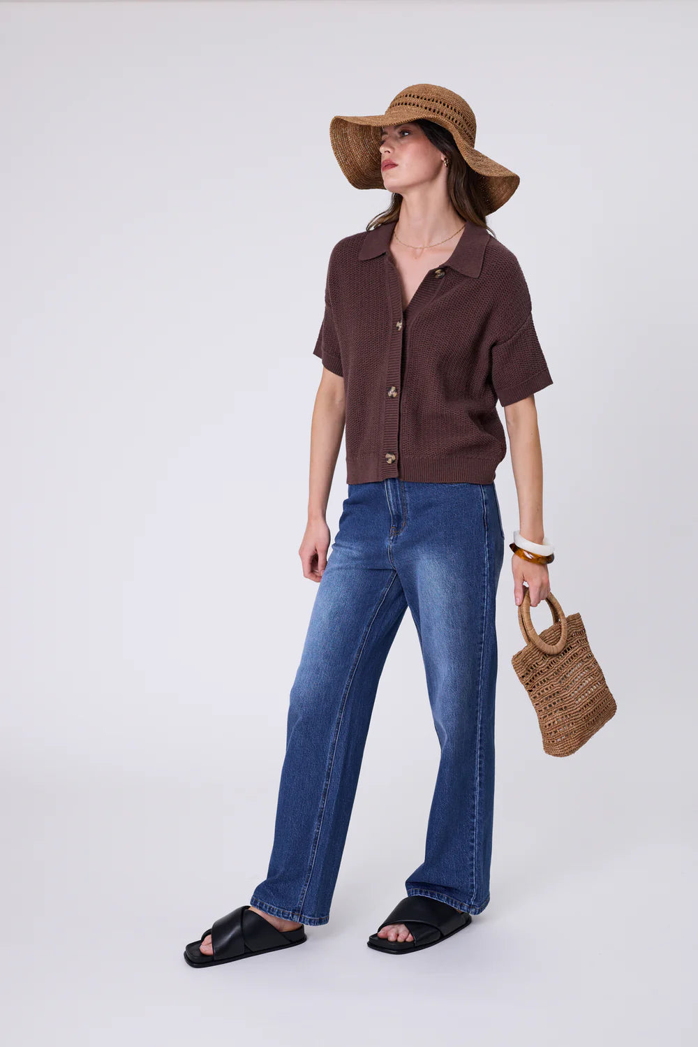 Marlow - Knit Shirt - Carob