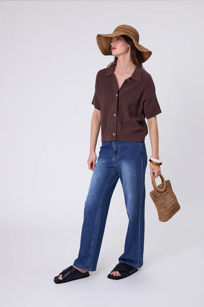 Marlow - Knit Shirt - Carob
