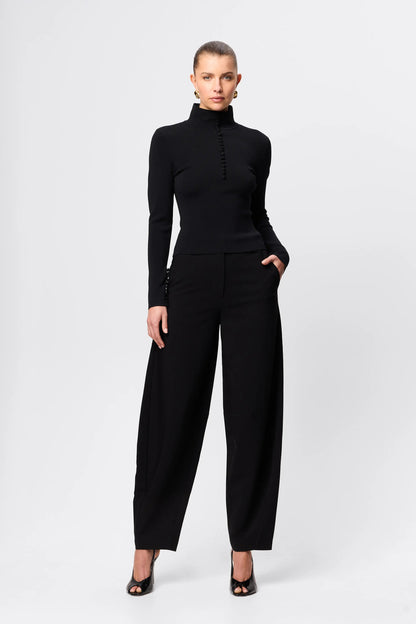 Mossman - Mayfair Long Sleeve Top - Black
