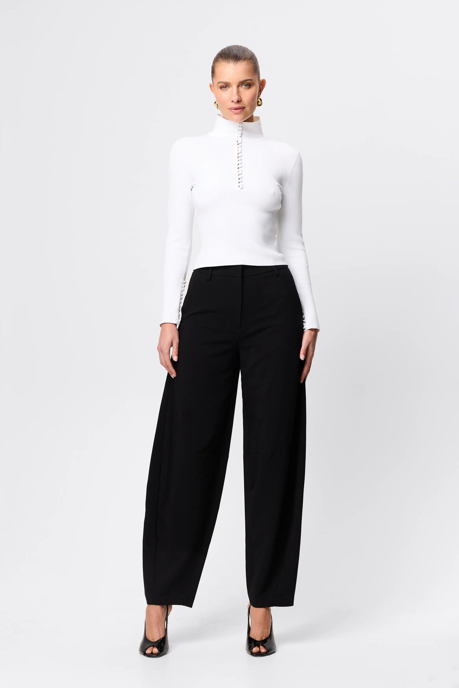 Mossman - Mayfair Long Sleeve Top - White