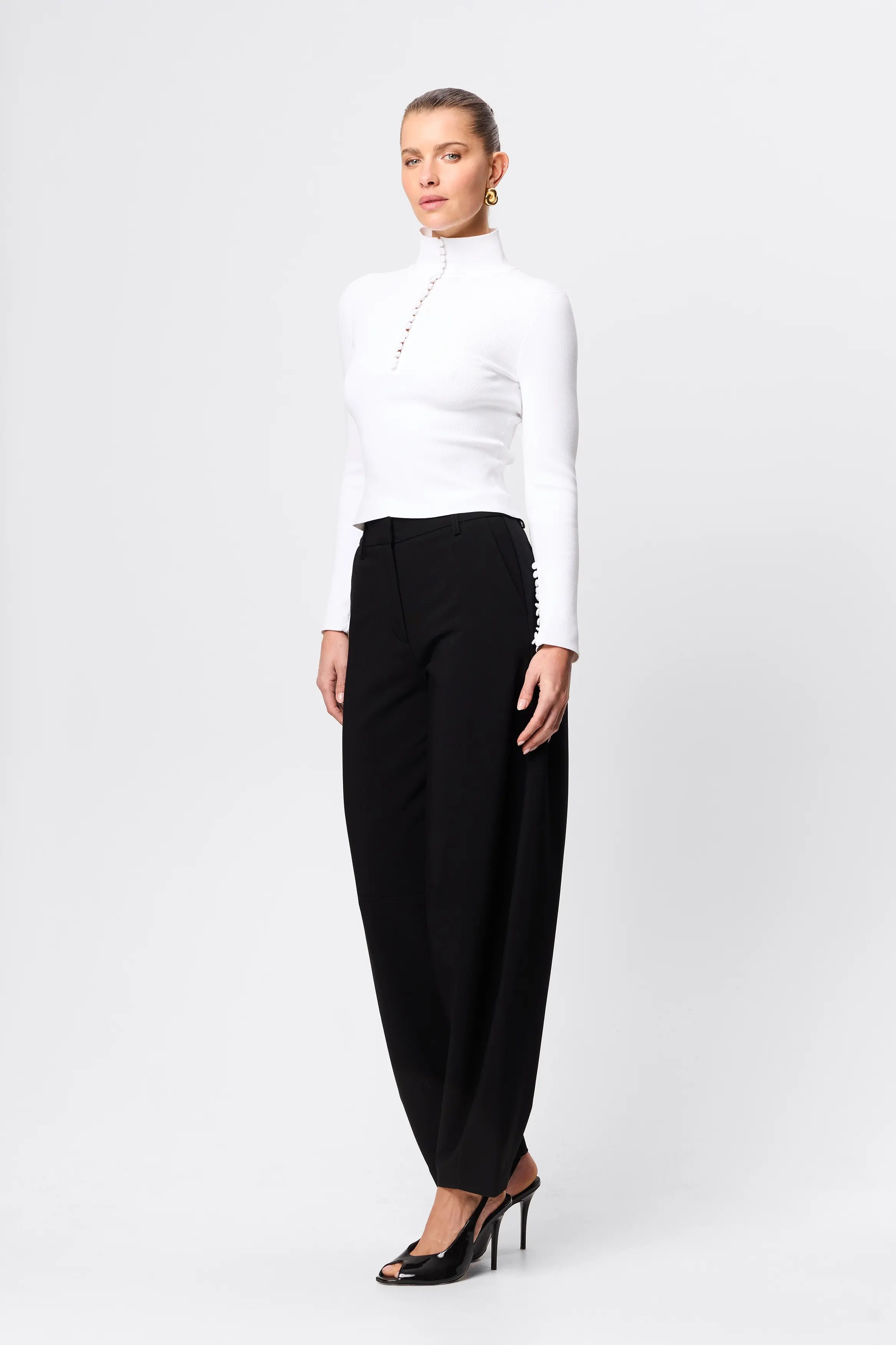 Mossman - Mayfair Long Sleeve Top - White
