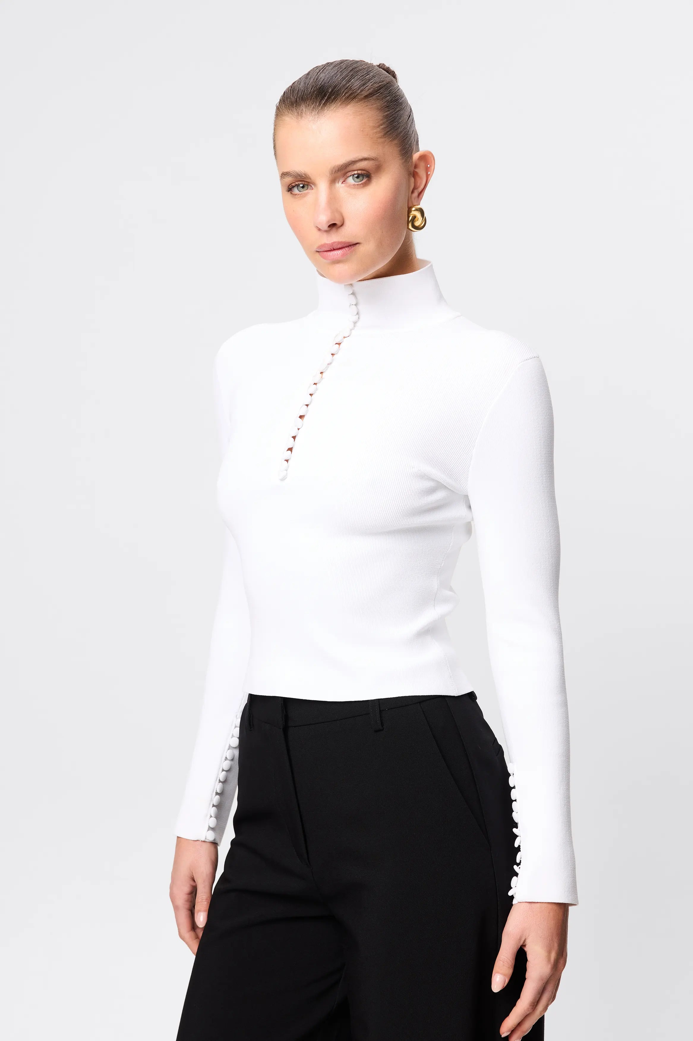 Mossman - Mayfair Long Sleeve Top - White