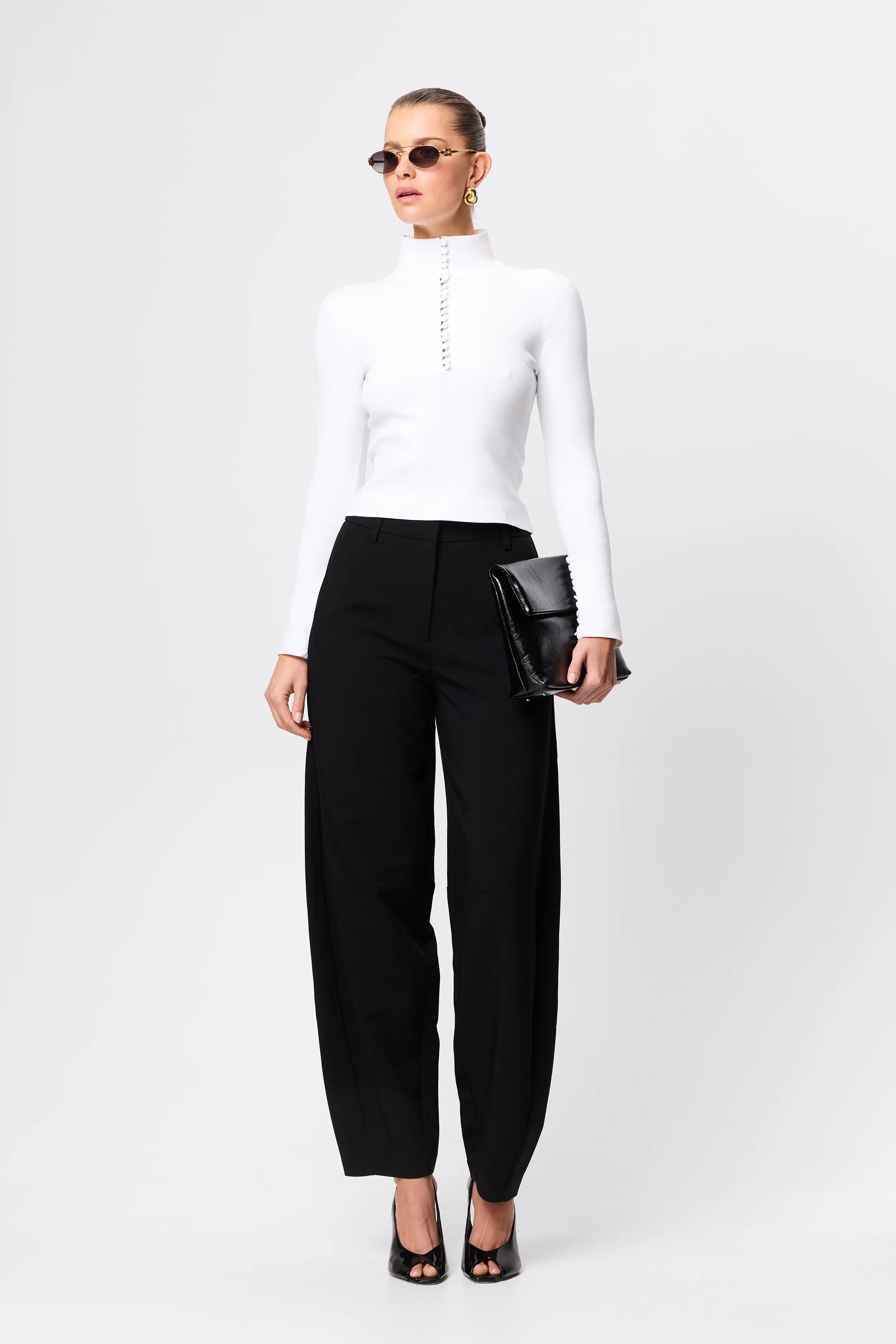 Mossman - Mayfair Long Sleeve Top - White