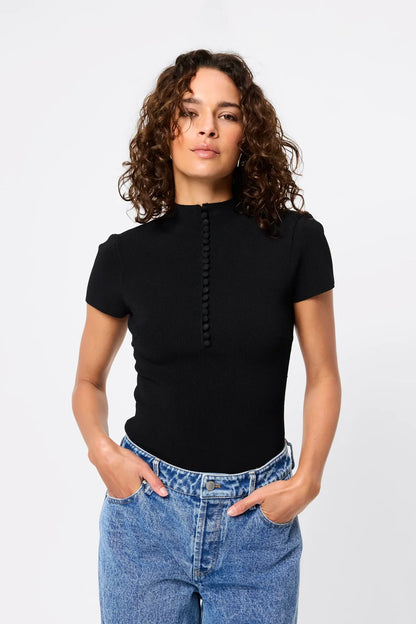 Mossman - Mayfair Short Sleeve Top - Black