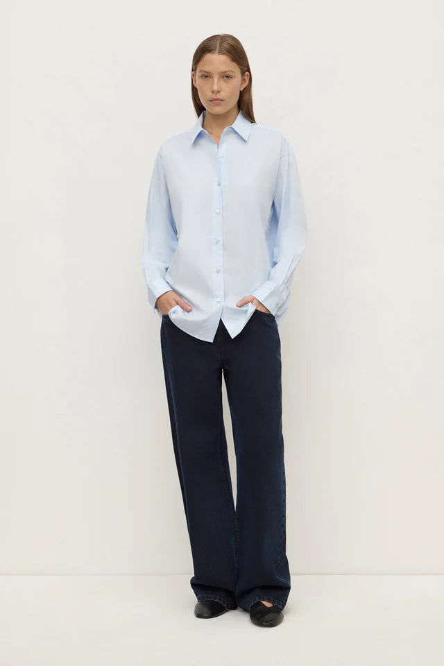 Assembly Label - Micha Poplin L/S Shirt - Powder Blue