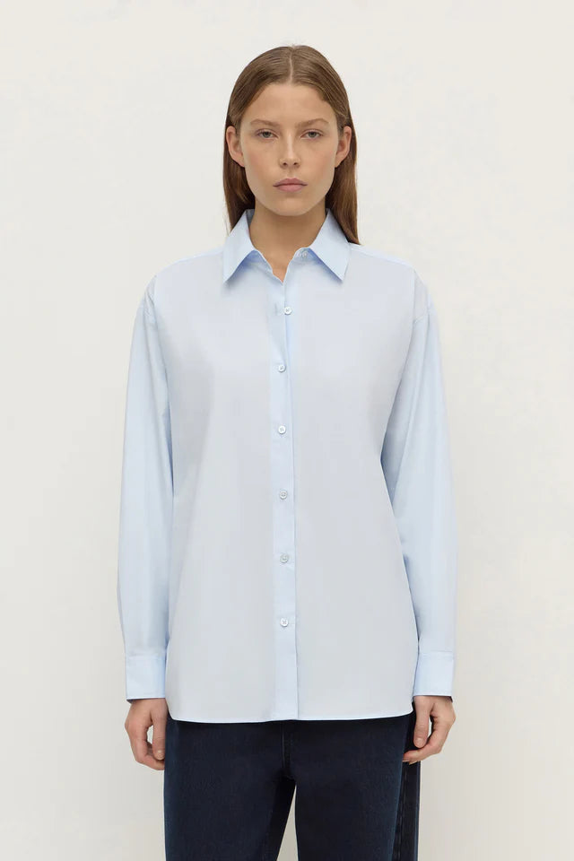 Assembly Label - Micha Poplin L/S Shirt - Powder Blue