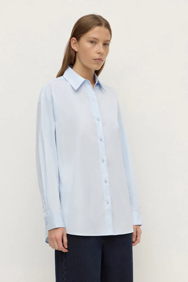 Assembly Label - Micha Poplin L/S Shirt - Powder Blue