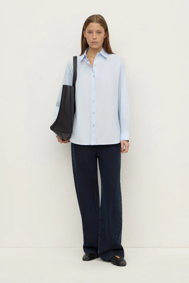 Assembly Label - Micha Poplin L/S Shirt - Powder Blue