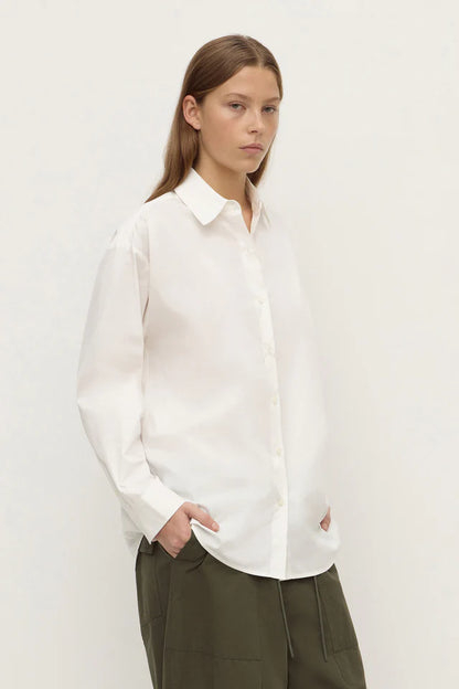 Assembly label - Micha Poplin L/S Shirt - White