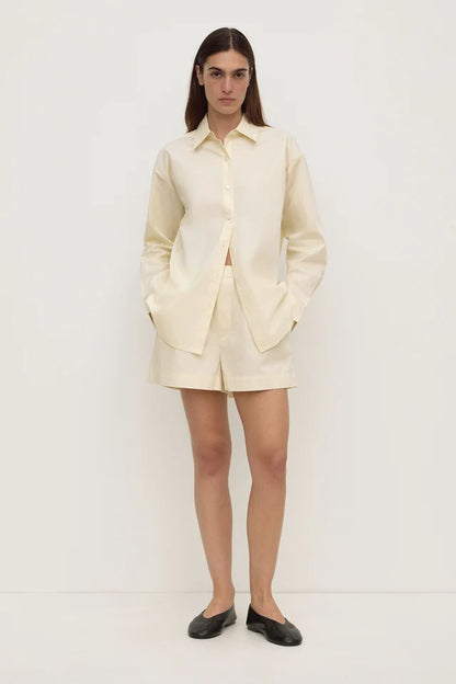 Assembly Label - Micha Poplin Long Sleeve Shirt - Vanilla