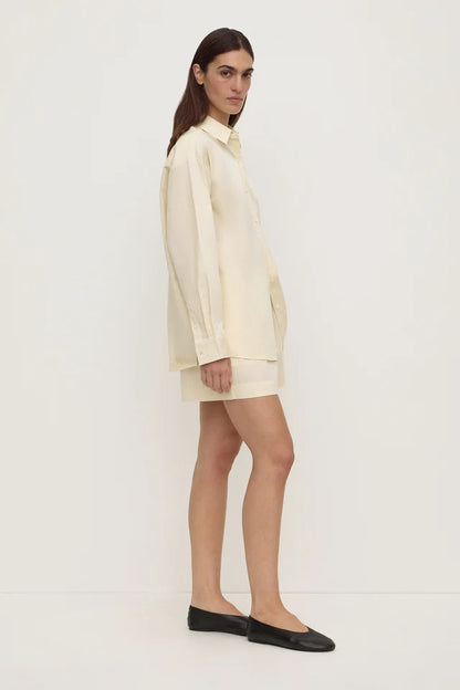 Assembly Label - Micha Poplin Long Sleeve Shirt - Vanilla