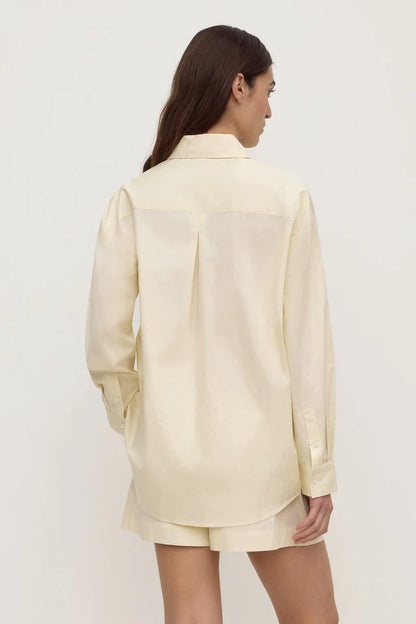 Assembly Label - Micha Poplin Long Sleeve Shirt - Vanilla