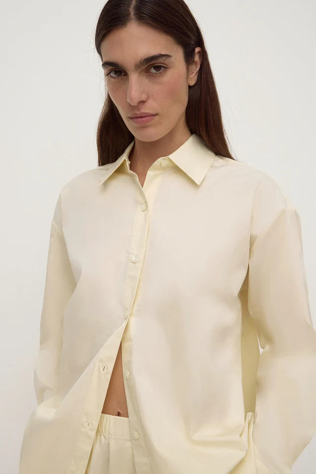 Assembly Label - Micha Poplin Long Sleeve Shirt - Vanilla