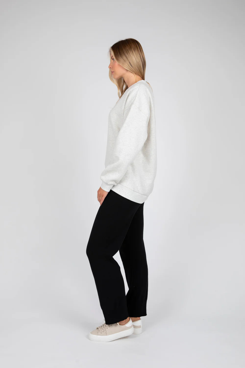 Marlow - Morning Crew Neck Sweat Fog Marle