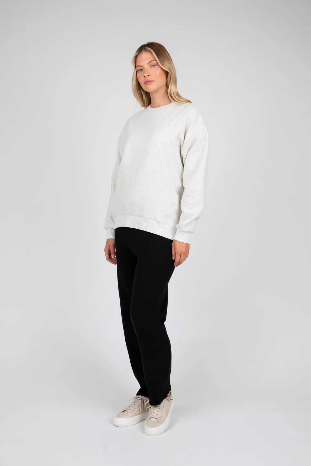 Marlow - Morning Crew Neck Sweat Fog Marle