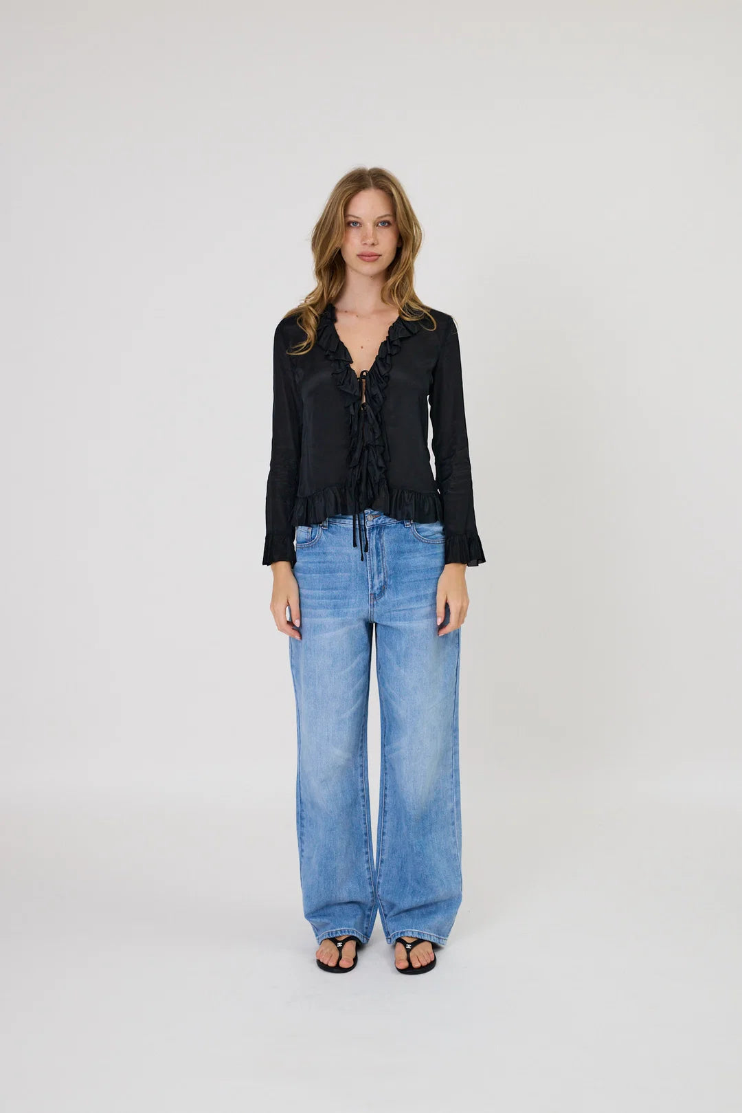 Remain - Elora Tie Top - Black