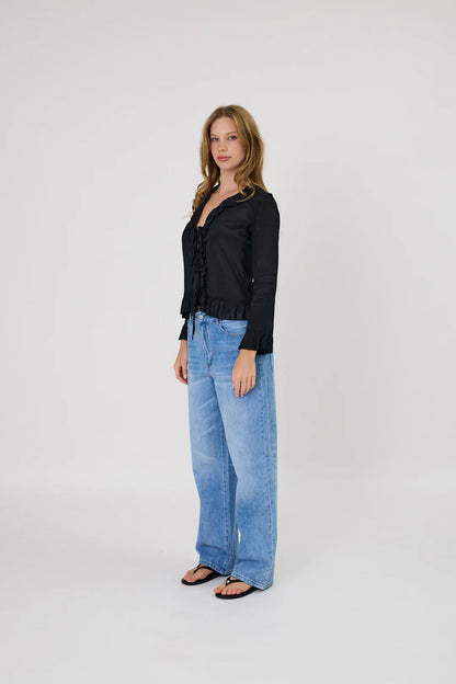 Remain - Elora Tie Top - Black