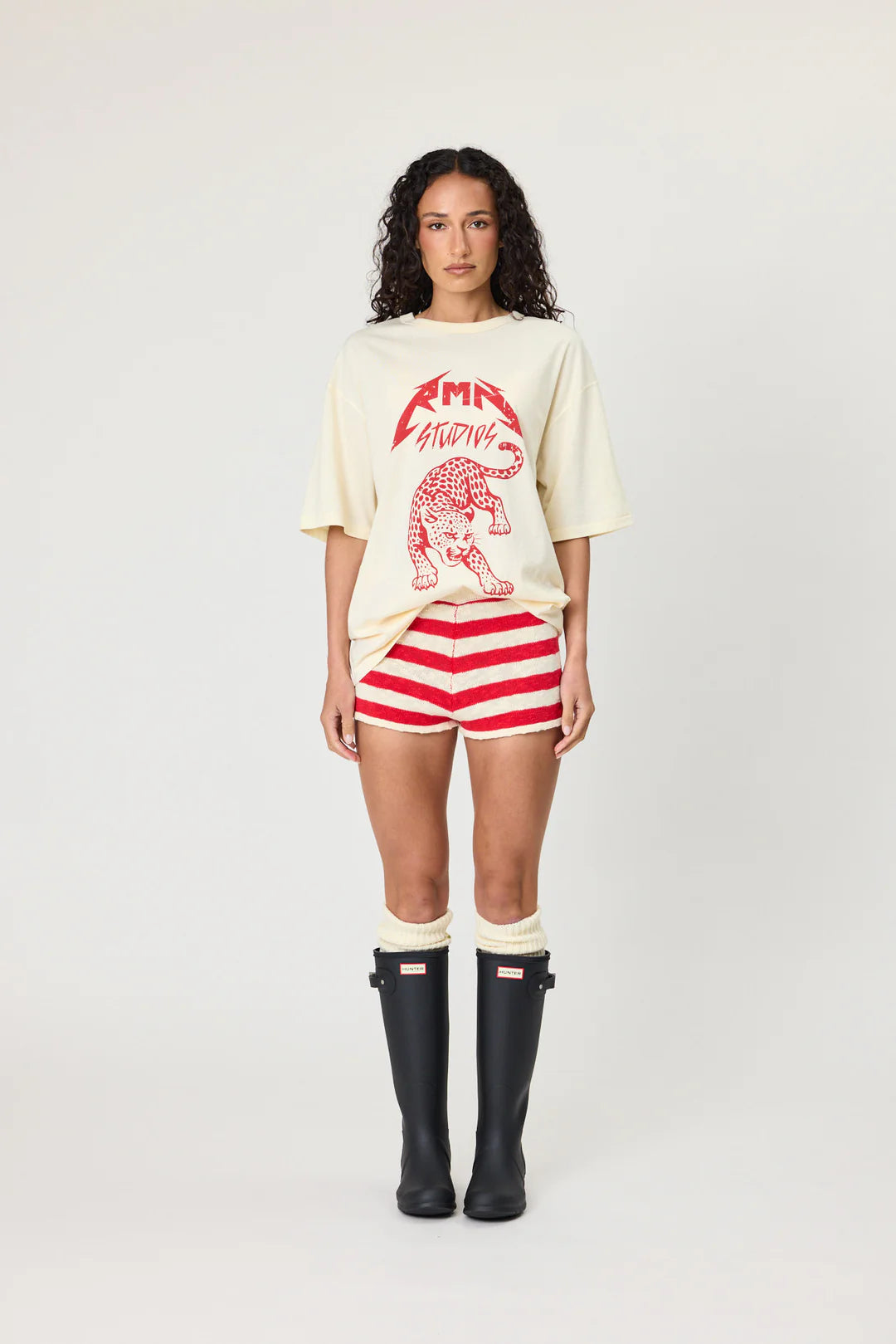 Remain - Leopard Tee - Ivory